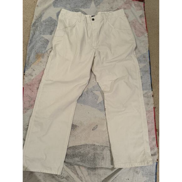 Wrangler Workwear Carpenter Jean Relaxed Utility Pants Durable White Men 38x32 - Picture 1 of 7